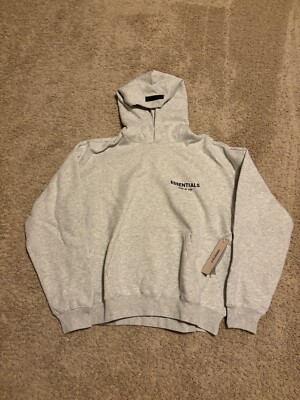 Fear Of God Essentials Hoodie Light Oatmeal Size Small