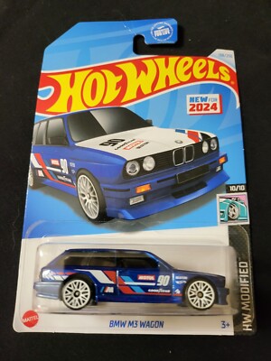 2024 Hot Wheels #138 HW Modified 10/10 BMW M3 WAGON Blue New Model Near Mint