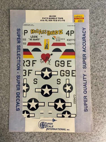 1:48 SuperScale 48-330 P-47 D Thunderbolt for Monogram, Hasegawa, or Tamiya 1:48 SuperScale 48-330 P-47 D Thunderbolt for Monogram, Hasegawa, or Tamiya