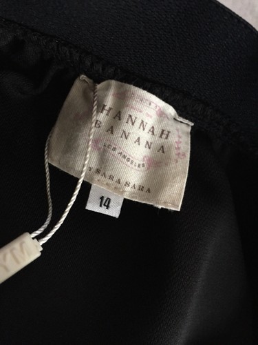 Hannah Banana Girls NWT Black Butterfly Mesh Skirt Elastic Waist Sz14