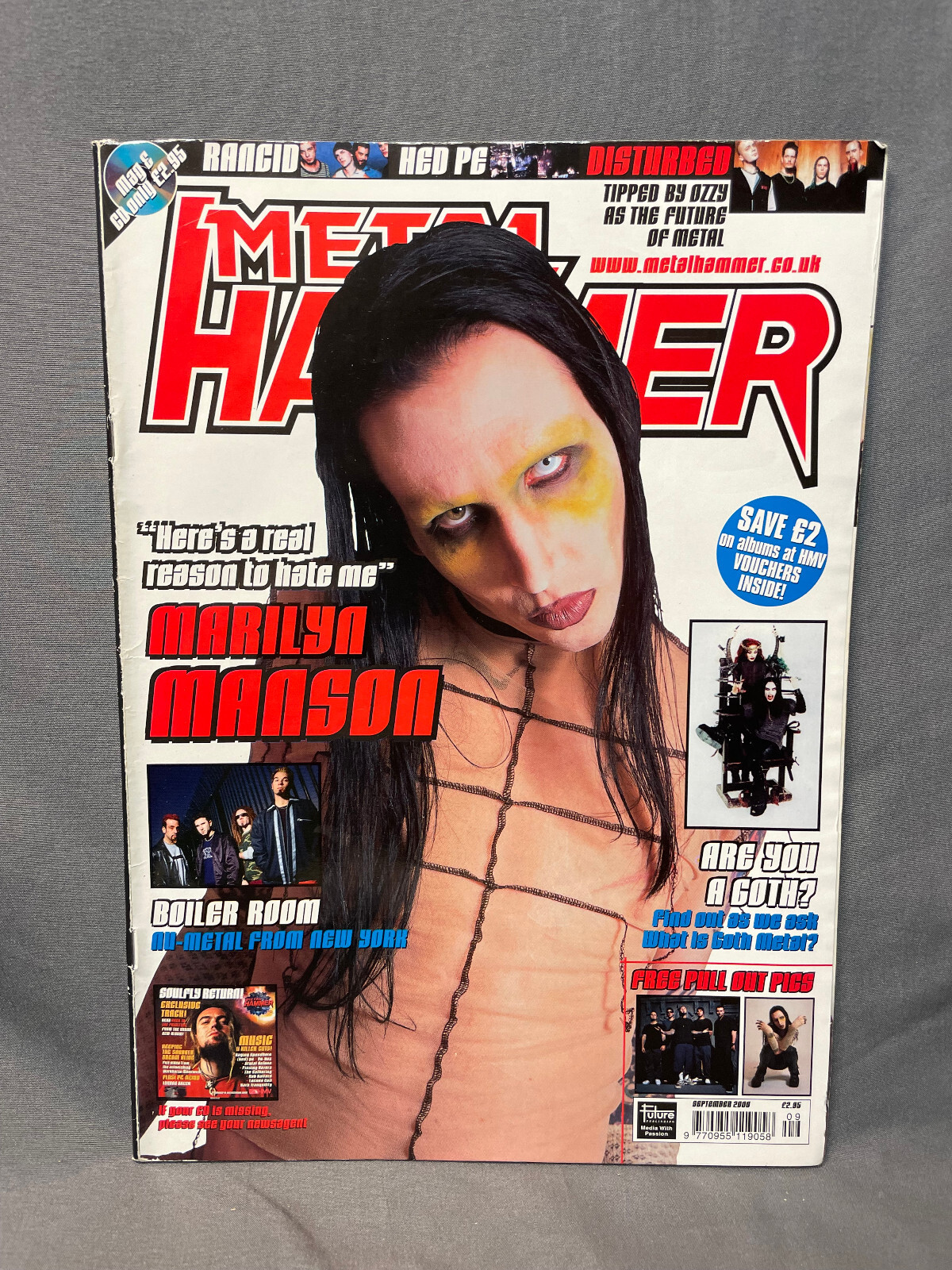 Marilyn Manson Metal Hammer Sept 2000 Disturbed Rancid Hed Marilyn Manson Metal Hammer Sept 2000 Disturbed Rancid Hed