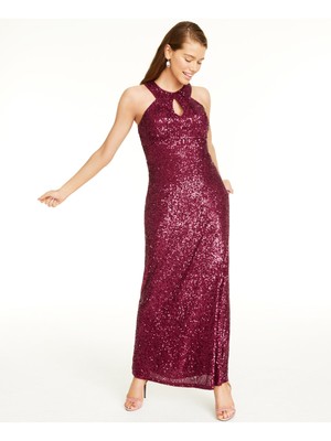 Женское вечернее платье-сорочка MORGAN & CO без рукавов на бретелях в полный рост