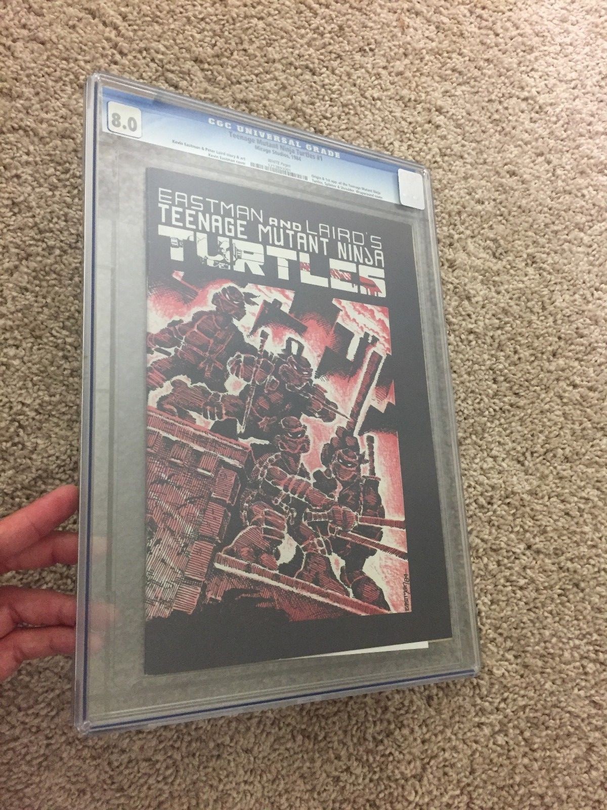 Teenage Mutant Ninja Turtles #1; First Print; CGC 8.0 WHITE