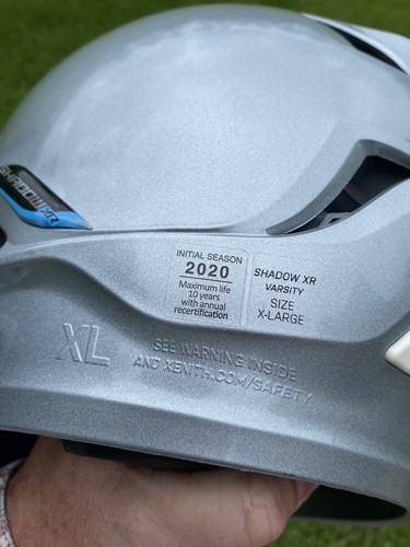 NEW WITH HANGING TAG XENITH SHADOW XR ADLUT XL FOOTBALL HELMET GRAY BLACK MASK