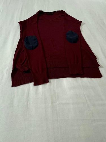 The Limited Women’s Red V-Neck Long Sleeves Patches Pullover Sweatshirt Size S