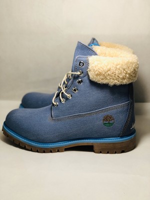 blue denim timberland boots