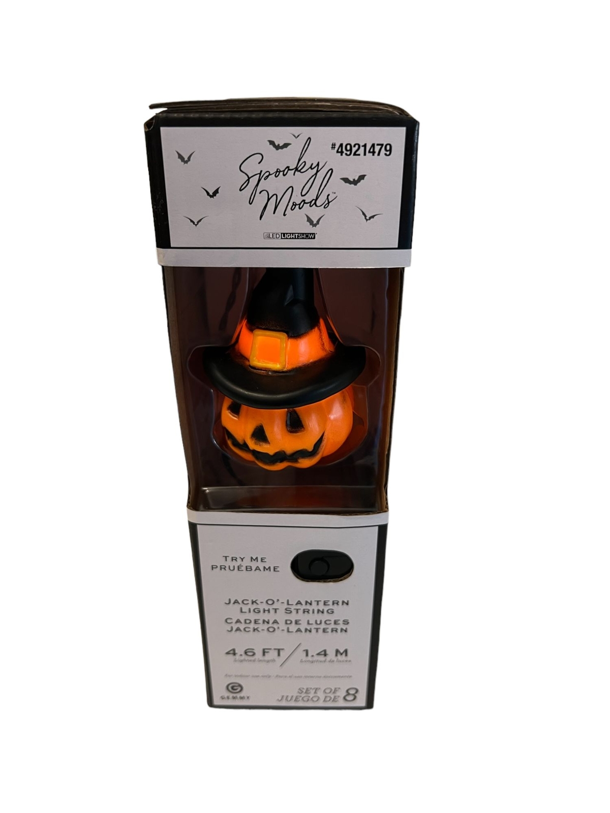 Gemmy Spooky Moods LED Lights Jack O Lantern light string 4.6 ...