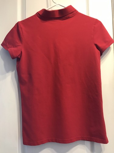 Red Polo Uniform Shirt Girls Size 14/16