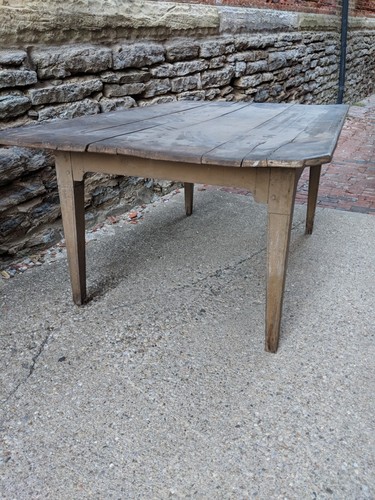 Hepplewhite Leg 1810s Farmhouse Table Primitive Early American Country Dining