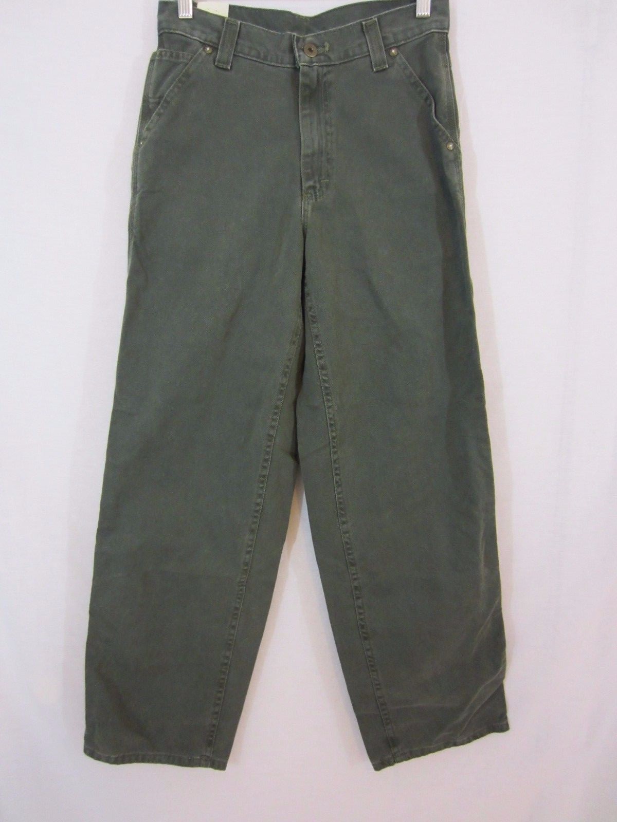 BOYS LEE Dungarees Carpenter Pants Army GREEN -  Size 7M NWT NEW