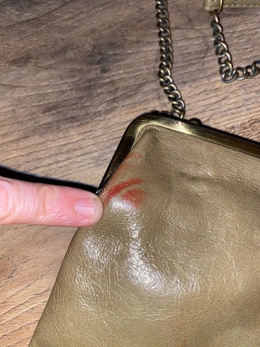 Hobo International Leanne Crossbody Wallet Clutch Handbag Olive Green Chain