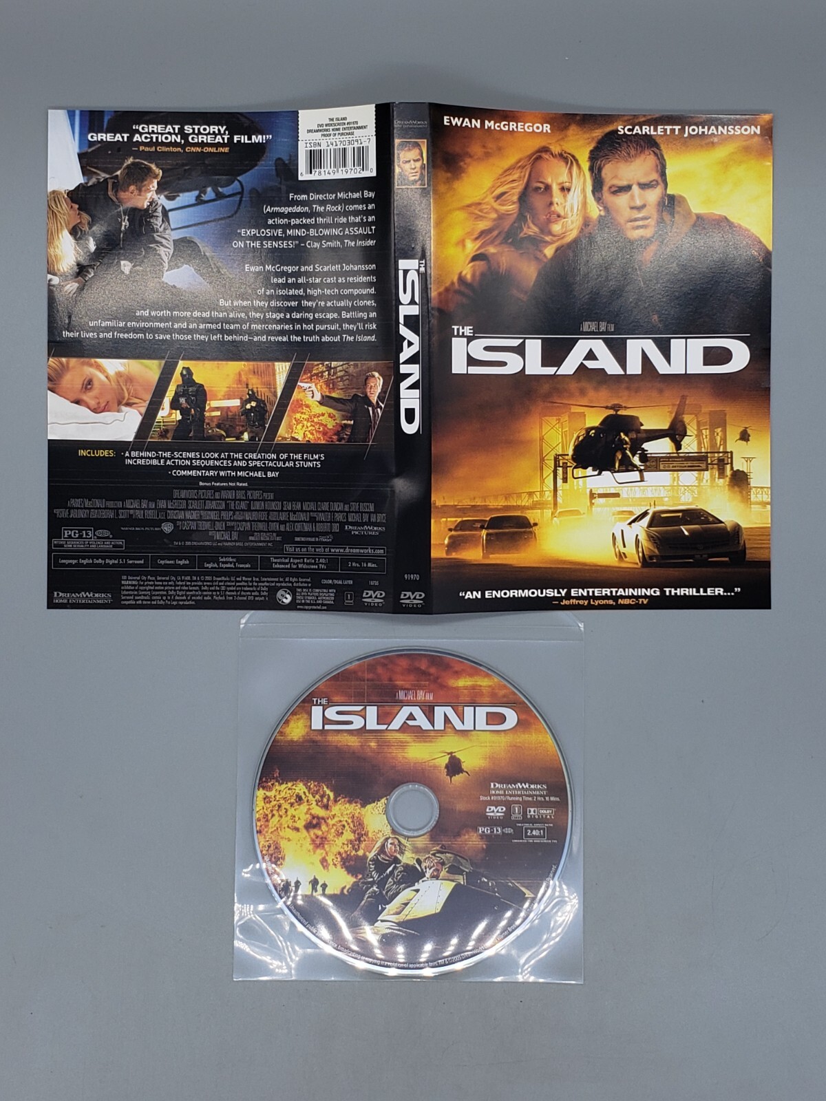 The Island (DVD, 2005, Widescreen) No Case No Tracking