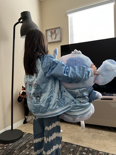 Disney Store Stitch Varsity Jacket Girl Size 5/6 7/8 | eBay