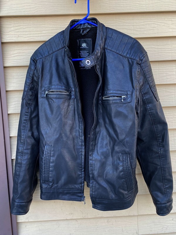 Rock and Republic Men's Faux Leather Jacket Size Medium WORN ONCE