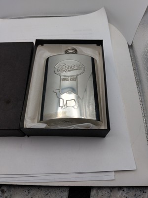 Vintage Alchemy Pewter Camel Cigarettes 4'' Flask Sheffield England Since 1913