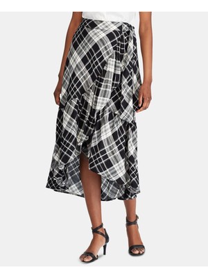 

Женская черная юбка с запахом в клетку RALPH LAUREN Размер, Черный