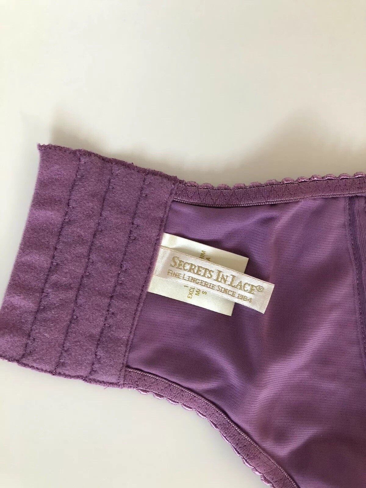 Size Small 6 Strap Garter Belt - Secrets In Lace Style 38626 Purple