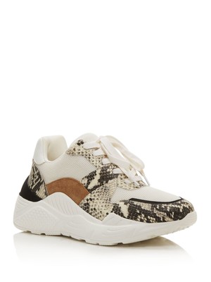 

Женские спортивные кроссовки AQUA White Snake 1-1/2 Platform Alba Toe Wedge, Белый, AQ-ALBA