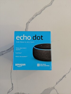 Amazon Echo Dot 3rd Generation Charcoal Alexa Far-Field Voice Control BRAND NEW