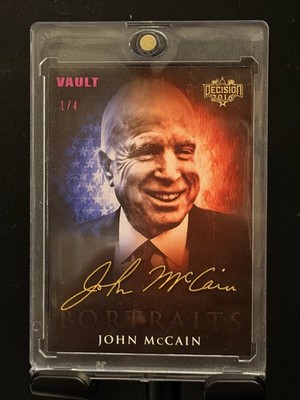 Decision 2016 Candidate Portraits John McCain Vault 1/4 Encased Trading Card