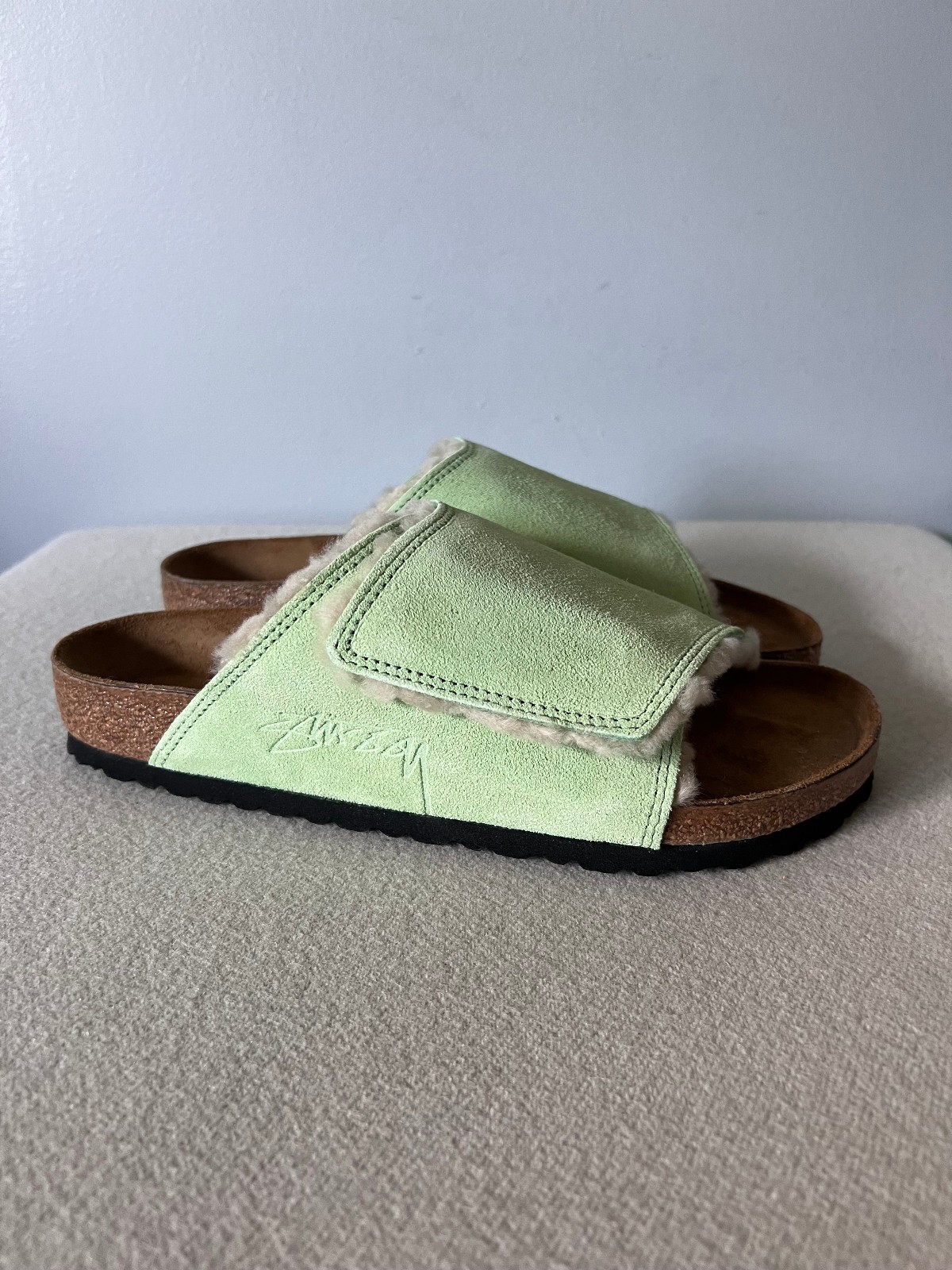 Stussy × BIRKENSTOCK Solana Washed Green Stussy x Birkenstock Solana Sandals - Size 42 - Green - NEW