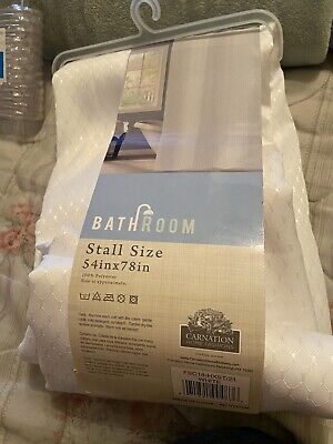 Grace Jacquard Shower Curtain With Metal Grommets 54x78 Stall Size New