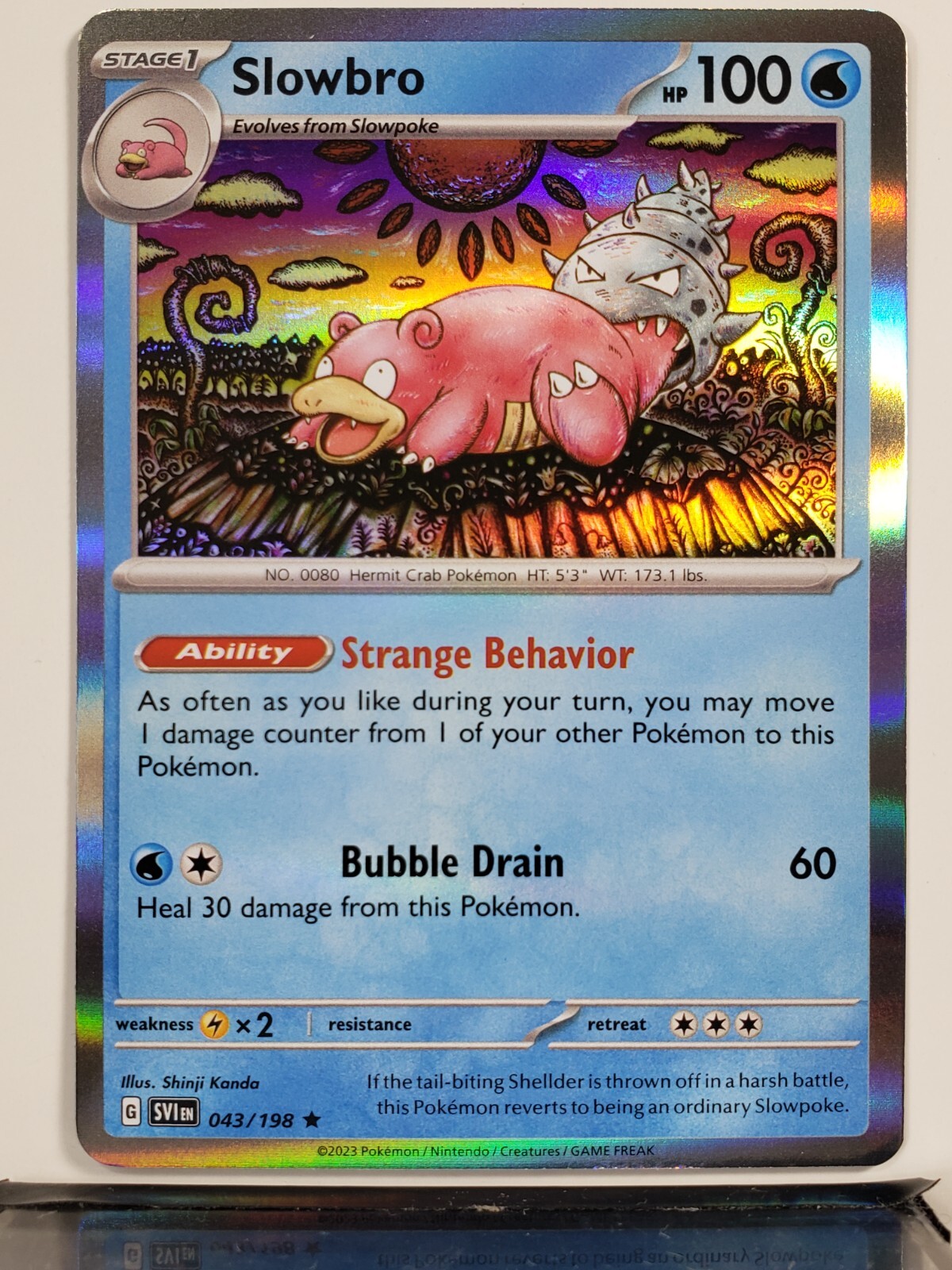 HOLO Slowbro 043/198 NM / M - Scarlet Violet Pokemon Card HOLO Slowbro 043/198 NM / M - Scarlet Violet Pokemon Card