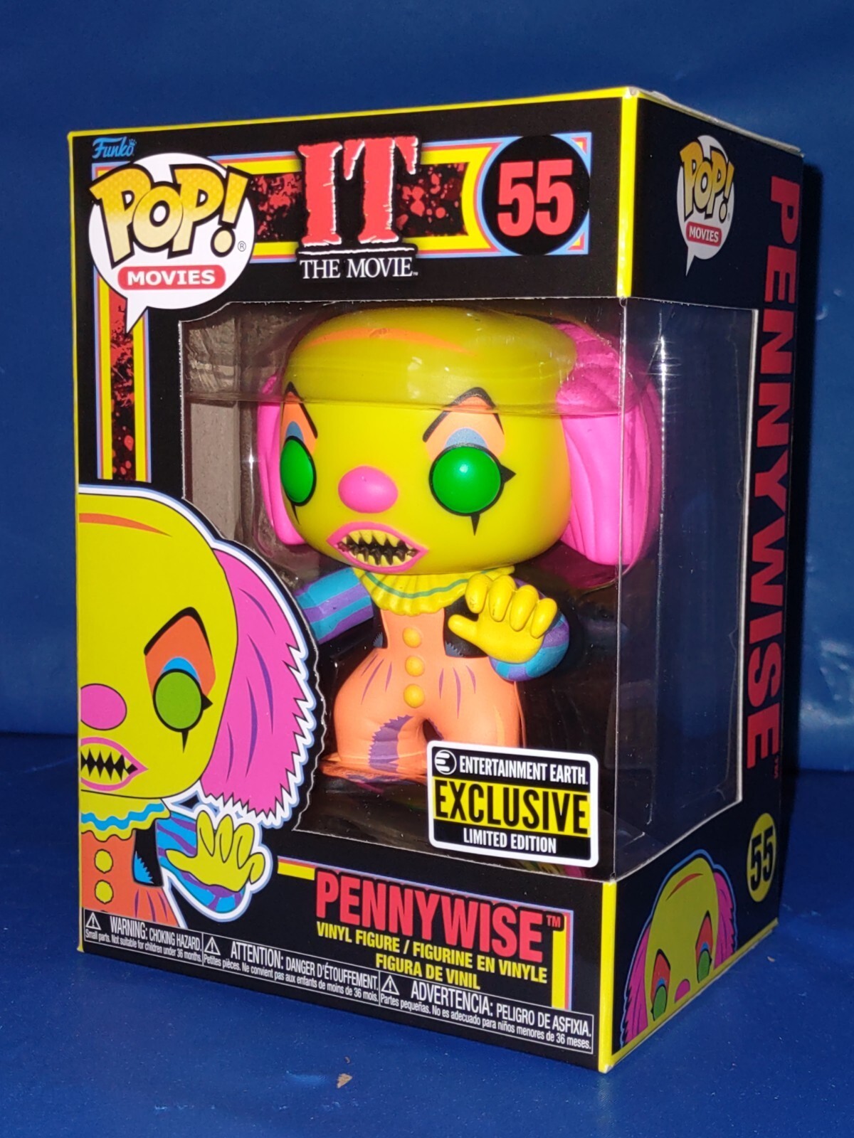 EXCLUSIVE BLACKLIGHT 1989 IT PENNYWISE FUNKO POP VINYL