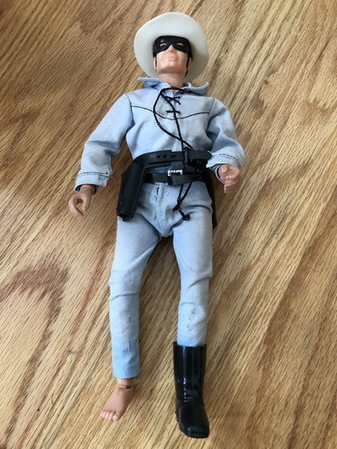 Vintage 1973 Gabriel Lone Ranger Action Figure With Jointed Horse Silver Set
