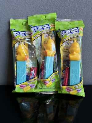 Easter PEZ Candy & Yellow Chick Dispenser - 3 Lot NEW & SEALED