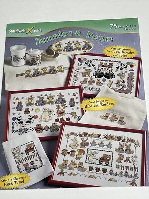StitchWorld Bunnies & Bears 75 Designs Cross Stitch Pattern