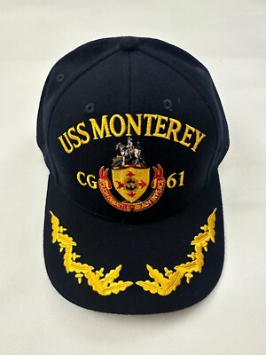 New The Corps USS Monterey CG 61  Logo Blue Baseball Cap Hat One Size