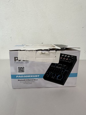 Pyle 3 Channel Bluetooth Audio Mixer DJ Sound Controller Interface PAD30MXUBT