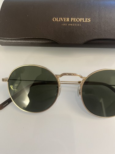 Pre-owned Oliver Peoples Weslie Polarized Sun 49-20-145 Mm In Dk Azure Ov1282st Msrp$691 In G-15
