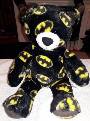 Build A Bear Batman DC Comics Bear Plush  Stuffed Black Yellow