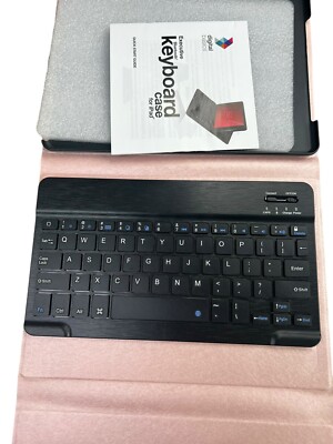 Digital Basics Executive Bluetooth Keyboard Case for 9.7  iPad- Rose Gold