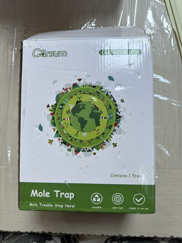 Garsum Pocket Gopher Mole Trap Reusable Quick Kill Scissor Trap Carsum Open Box