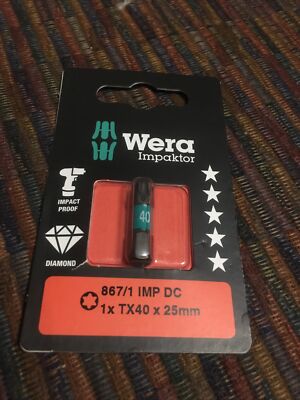 Wera 05073927001 867/1 IMP DC TX 40 X 25 MM SB TORX-BITS