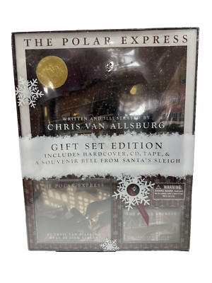 THE POLAR EXPRESS GIFT SET EDITION - Hardcover Book/CD/TAPE/BELL NEW/SEALED