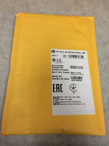 NEW GENUINE HP 4.5MM USB DOCK ADAPTER L01516-001, L01515-001 HSA-B006 2NA11AA