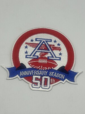 2009 AFL 50TH YEAR ANNIVERSARY OFFICIAL NFL FOOTBALL JERSEY PATCH WILLABEE WARD