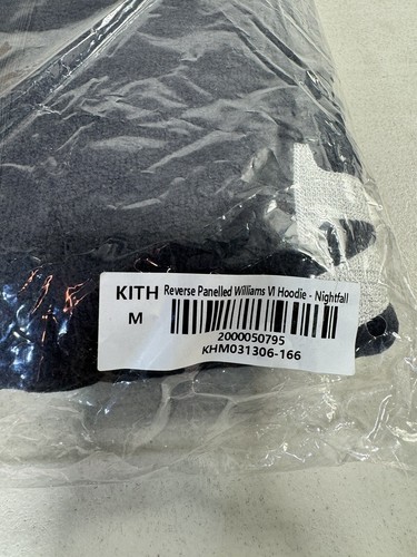 Pre-owned Kith Reversed Panelled Williams Vi Hoodie / Nightfall