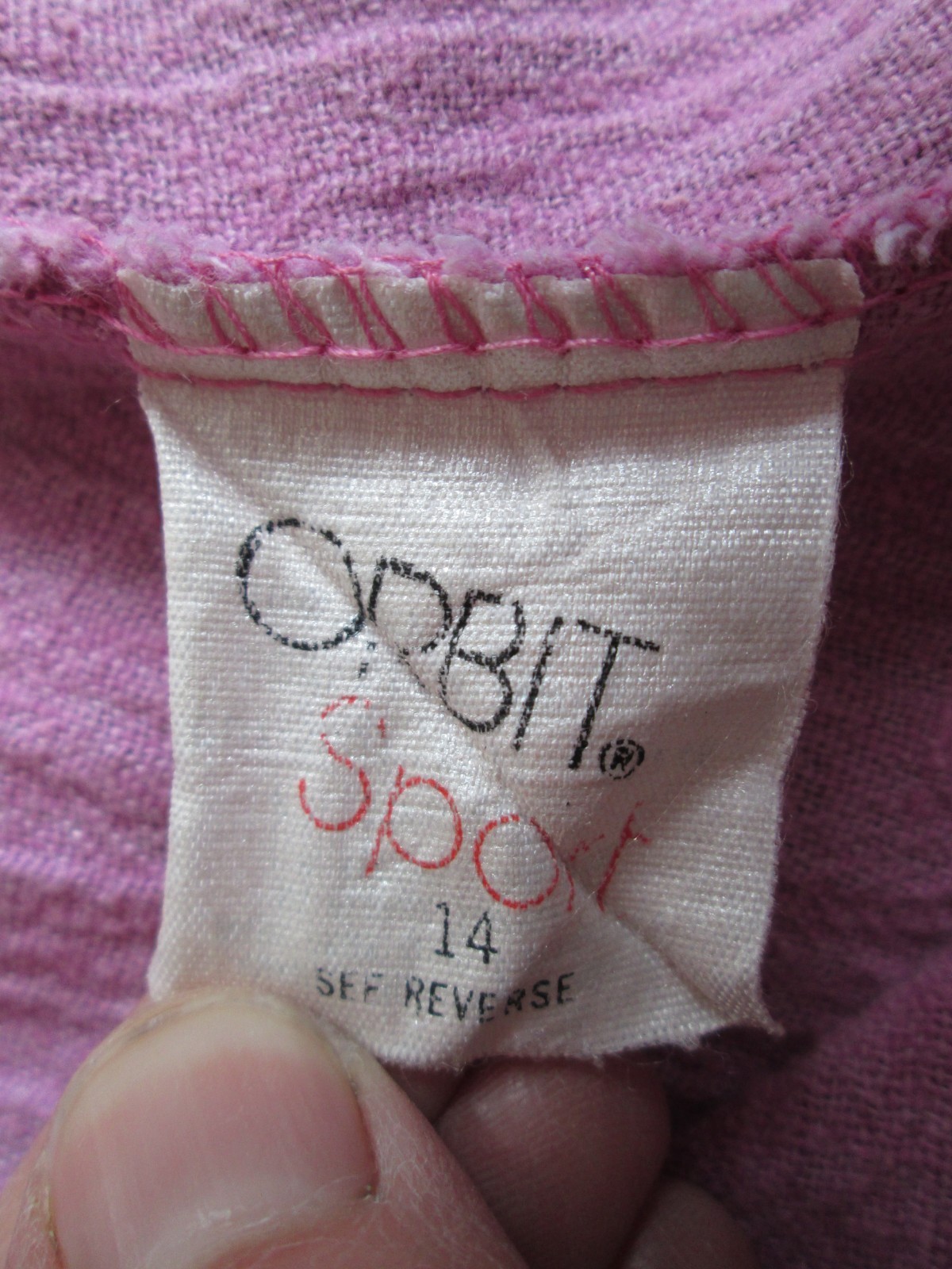 VTG Orbit Sport Muslin Cotton Pants 14 28x29 Purple Pink Wide Flare High Waist