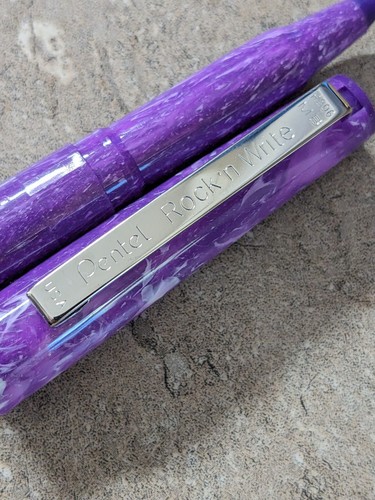 Vintage Pentel Purple Pencil, Pen, Eraser Set Rock 'n Write 0.5mm Pencil