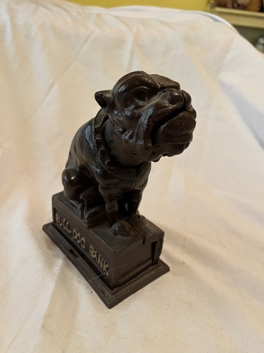 アンティークブルドッグ Vintage Antique Cast Iron Bull Dog Bank (756) | eBay