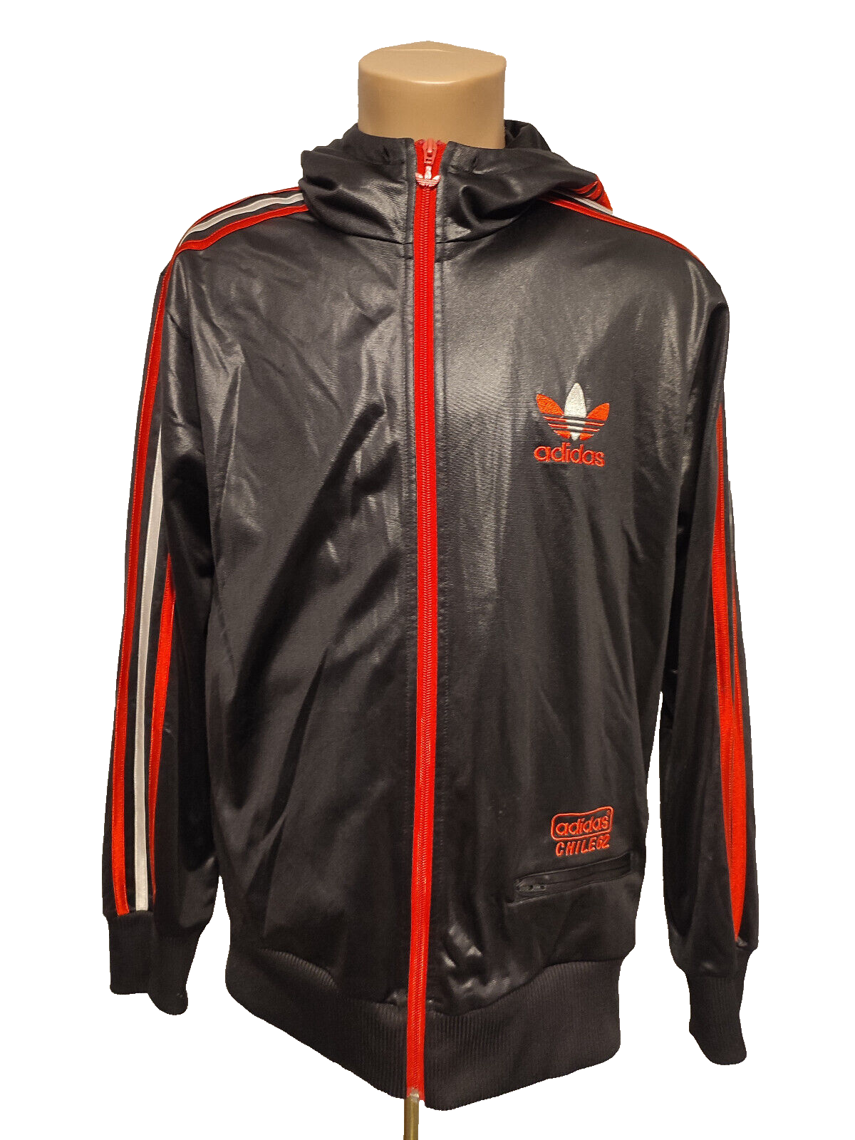 Adidas Originals Track Jacket Mens Zip Top Black Chile 62
