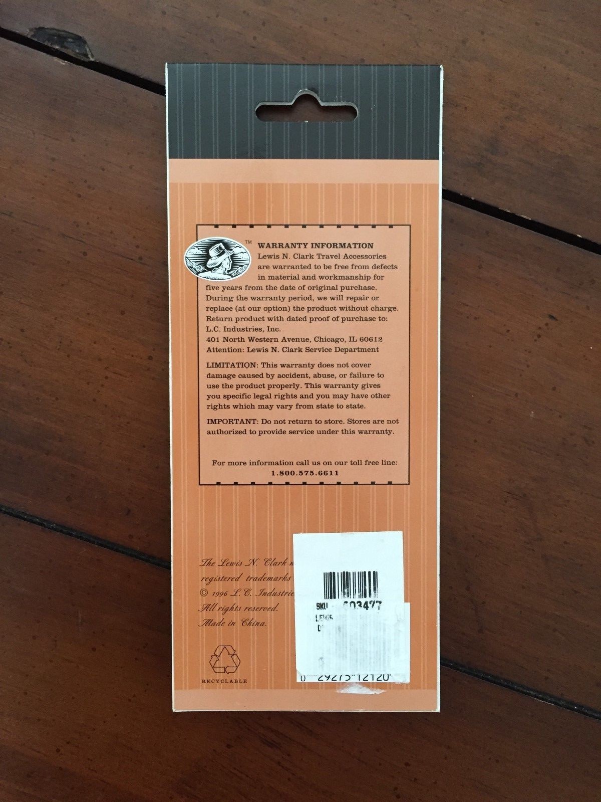 Lewis N. Clark Solid Brass Double Lock Set Travel Accessory