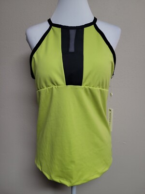 NWT MAX STUDIO PERFORMANCE Women's Active Top Sleeveless Round Neck Mesh.Size L