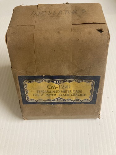 BUD CASE FOR 2 INCH METER - NOS - BLACK CRACKLE FROM HAM RADIO ESTATE FOR VOLTS