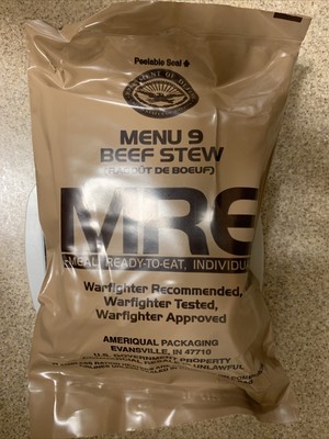 MRE Meals Ready Eat Beef Stew  (Menu #9)  MRE Meals Ready To Eat